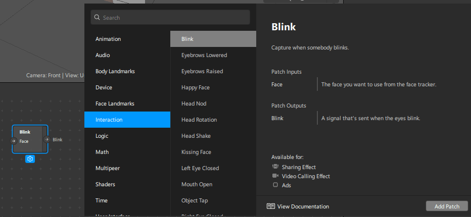 AR Course: Meta Spark lesson part 3 (Capabilities/Interactions)