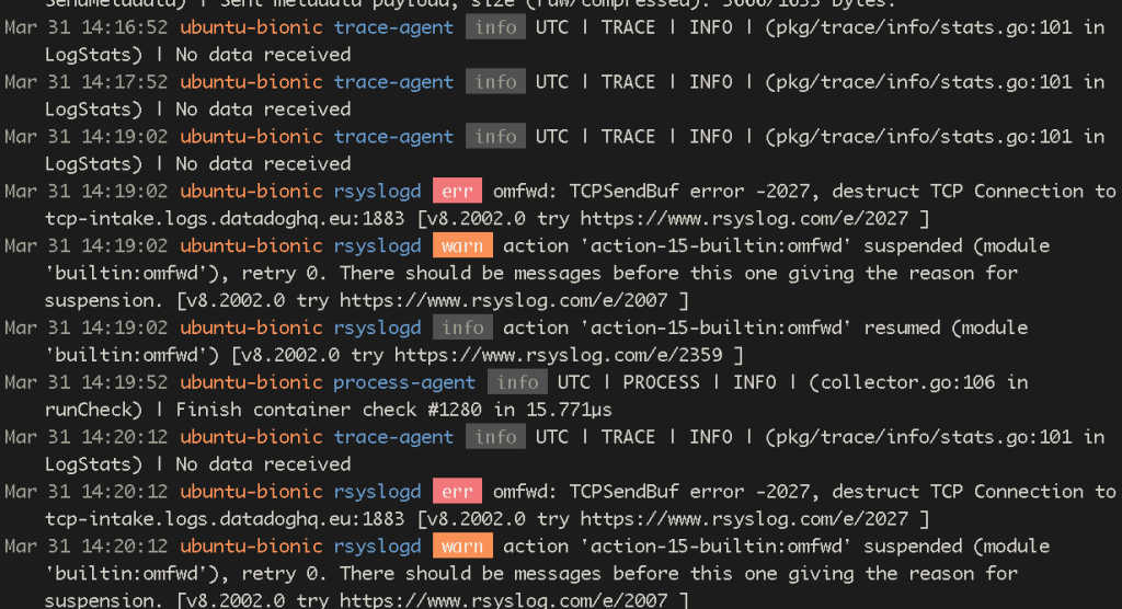 Log ingestion latency