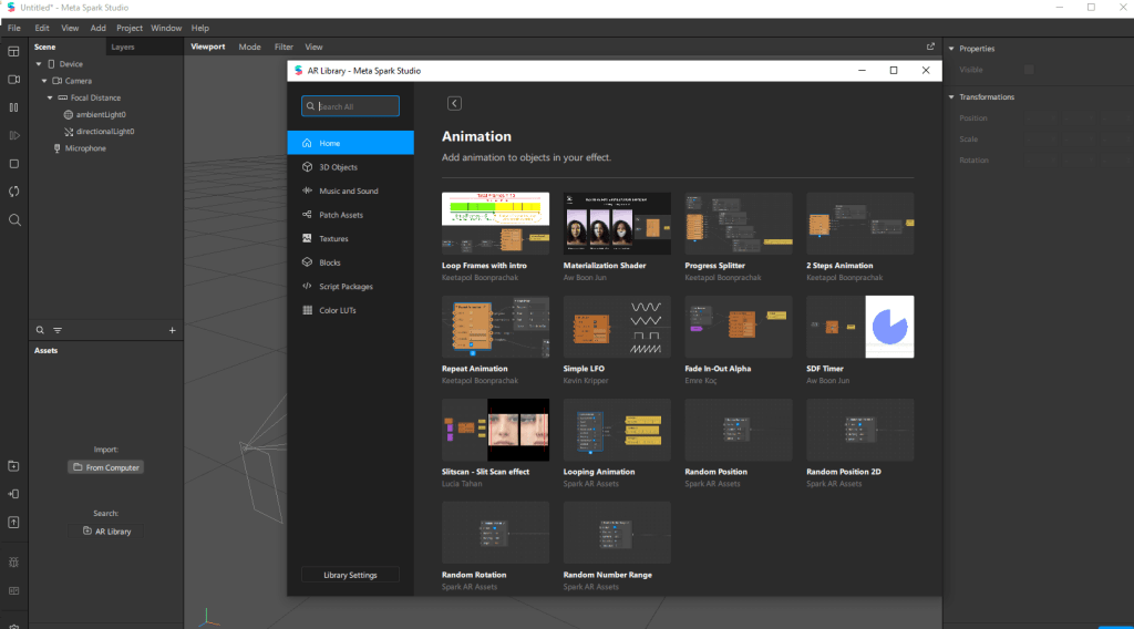 AR Course: Meta Spark lesson part 2 (Importing&nbsp;assets)